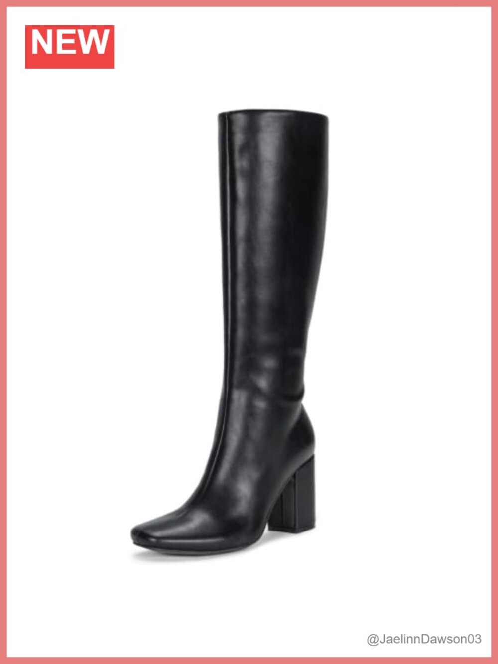 Women's Minimal Knee High Riding Boots Square Toe Chunky Block Heel